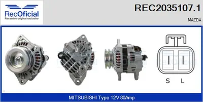 Alternator Mazda 626 V · Mazda 626 V Hatchback · Mazda 626 V Station Wagon