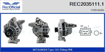 Alternator Ford FIESTA IV · Mazda 121 III · Ford FOCUS I