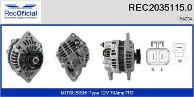 Alternator Mazda 929 II Coupe · Mazda 929 II · Mazda 626 III Coupe
