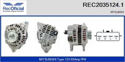 Alternator Mitsubishi CARISMA · Mitsubishi COLT V · Mitsubishi LANCER VI