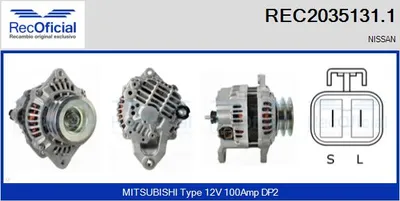 Alternator Nissan PATROL GR V Wagon