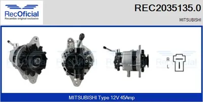 Alternator Mitsubishi L 300 / DELICA II Bus · Mitsubishi GALANT IV · Mitsubishi L200
