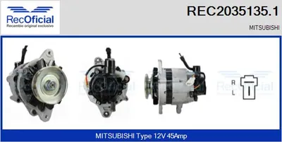 Alternator Mitsubishi L 300 / DELICA II Bus · Mitsubishi GALANT IV · Mitsubishi L200