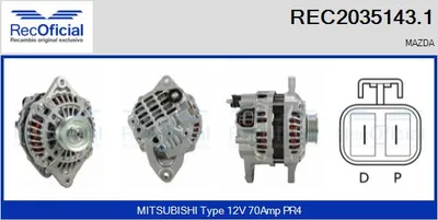 Alternator Mazda 323 C V · Mazda 323 F V · Mazda MX-3