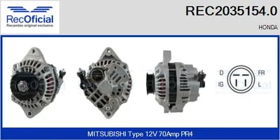 Alternator Honda CIVIC V Saloon · Honda CIVIC V Coupe · Honda CRX III