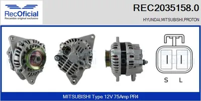 Alternator Mitsubishi COLT IV · Mitsubishi LANCER V · Mitsubishi SPACE WAGON