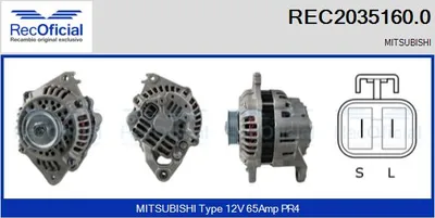 Alternator Mitsubishi COLT III · Mitsubishi ECLIPSE I · Mitsubishi GALANT VI Saloon