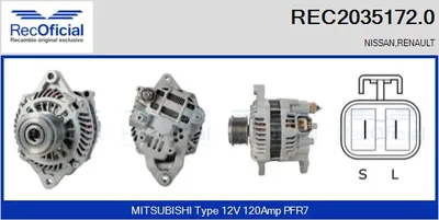 Alternator Nissan INTERSTAR Platform/Chassis