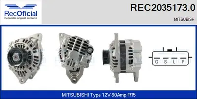 Alternator Mitsubishi COLT V · Mitsubishi LANCER VI