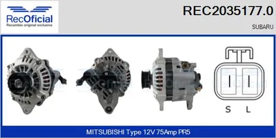 Alternator Subaru LEGACY II · Subaru IMPREZA Saloon · Subaru IMPREZA Coupe