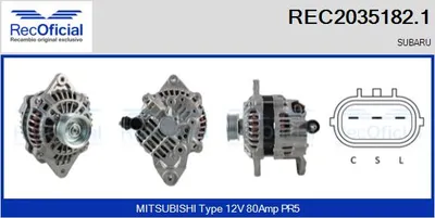 Alternator Subaru FORESTER · Subaru IMPREZA Saloon · Subaru IMPREZA Estate