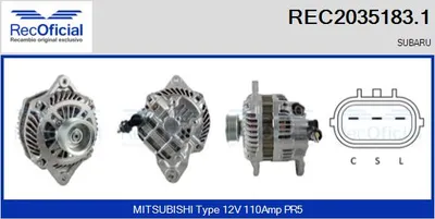 Alternator Subaru IMPREZA Saloon · Subaru IMPREZA Estate · Subaru OUTBACK