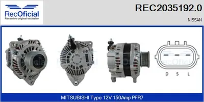 Alternator Nissan PATHFINDER III · Nissan NAVARA NP300