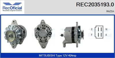 Alternator Mazda 323 I · Mazda 323 I Station Wagon · Mazda 1000