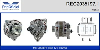 Alternator Nissan 350Z Coupe · Nissan 350Z Roadster