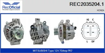 Alternator Honda STREAM · Honda CR-V II · Honda FR-V