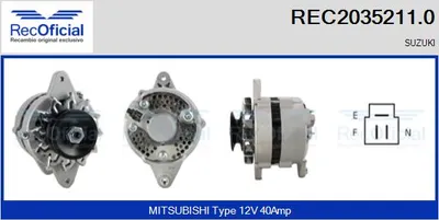 Alternator Suzuki ALTO I · Suzuki LJ80 · Suzuki SJ410 Cabrio