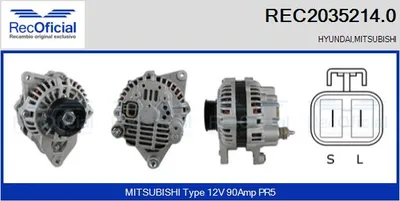 Alternator Mitsubishi SIGMA · Mitsubishi PAJERO II · Hyundai SONATA II