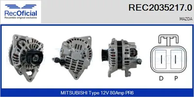 Alternator Mazda 3 · Mazda 3 Saloon