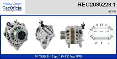 Alternator Nissan PATHFINDER III · Nissan NAVARA NP300