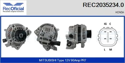 Alternator Honda FR-V · Honda CIVIC VIII Hatchback · Honda CIVIC VIII Saloon