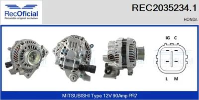 Alternator Honda FR-V · Honda CIVIC VIII Hatchback · Honda CIVIC VIII Saloon