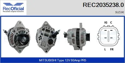 Alternator Suzuki SWIFT III · Suzuki GRAND VITARA II