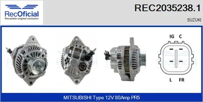 Alternator Suzuki SWIFT III · Suzuki GRAND VITARA II