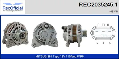 Alternator Nissan QASHQAI I · Nissan X-TRAIL II