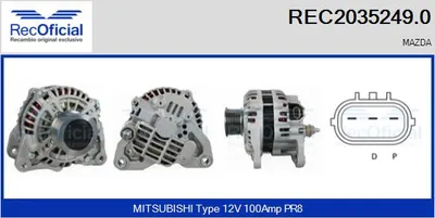 Alternator Mazda 5 · Mazda 6 Hatchback · Mazda 6 Saloon