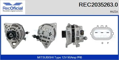 Alternator Mazda 2 · Mazda 3 · Mazda 3 Saloon