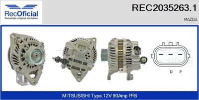Alternator Mazda 2 · Mazda 3 · Mazda 3 Saloon