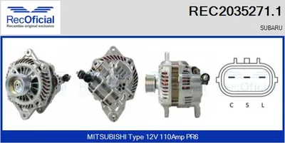 Alternator Subaru OUTBACK · Subaru LEGACY IV · Subaru LEGACY IV Estate