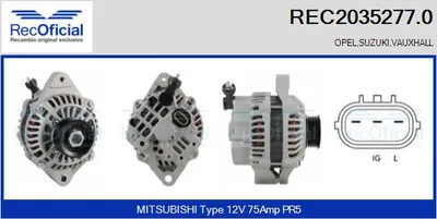 Alternator Suzuki SWIFT III · Suzuki SX4 · Opel AGILA