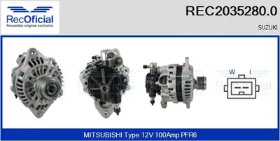 Alternator Suzuki JIMNY Closed Off-Road Vehicle