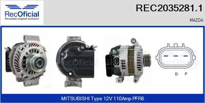 Alternator Mazda 6 Saloon · Mazda 3 · Mazda CX-7