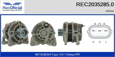 Alternator Nissan CUBE · Nissan JUKE