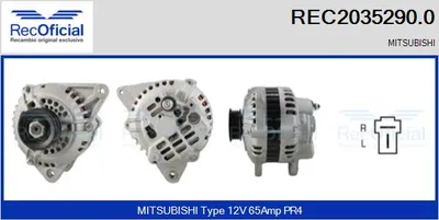 Alternator Mitsubishi COLT II · Mitsubishi CORDIA · Mitsubishi LANCER III