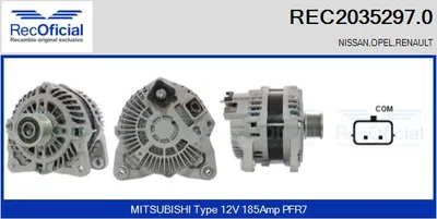 Alternator Renault MASTER III Van · Renault MASTER III Platform/Chassis · Opel MOVANO B Van