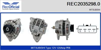 Alternator Mitsubishi L200 / TRITON