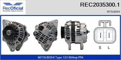 Alternator Mitsubishi COLT IV · Mitsubishi GALANT VII · Mitsubishi GALANT VII Saloon
