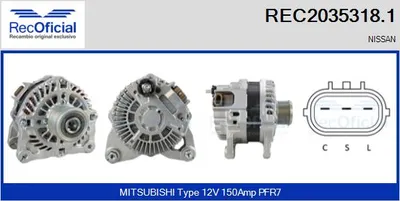 Alternator Nissan QASHQAI I