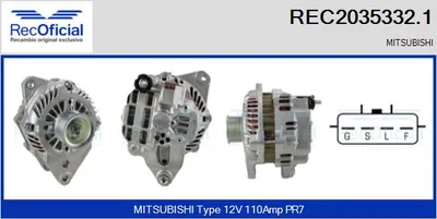 Alternator Mitsubishi OUTLANDER I · Mitsubishi LANCER VII · Mitsubishi LANCER VII Estate