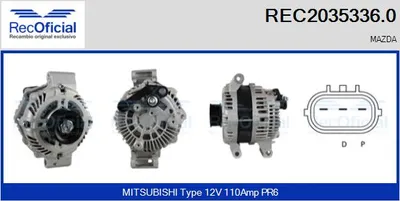 Alternator Mazda MPV II