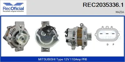 Alternator Mazda MPV II