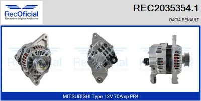 Alternator Dacia LOGAN · Dacia LOGAN MCV · Dacia SANDERO