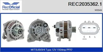 Alternator Nissan QASHQAI I · Nissan X-TRAIL II