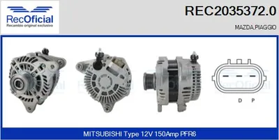 Alternator Mazda CX-5 · Mazda 6 Saloon · Mazda 6 Estate