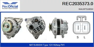 Alternator Mitsubishi L 300 / DELICA II Bus · Mitsubishi L 300 III Bus · Mitsubishi L 300 / DELICA II Van