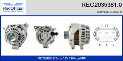 Alternator Subaru XV · Subaru FORESTER · Subaru IMPREZA Hatchback